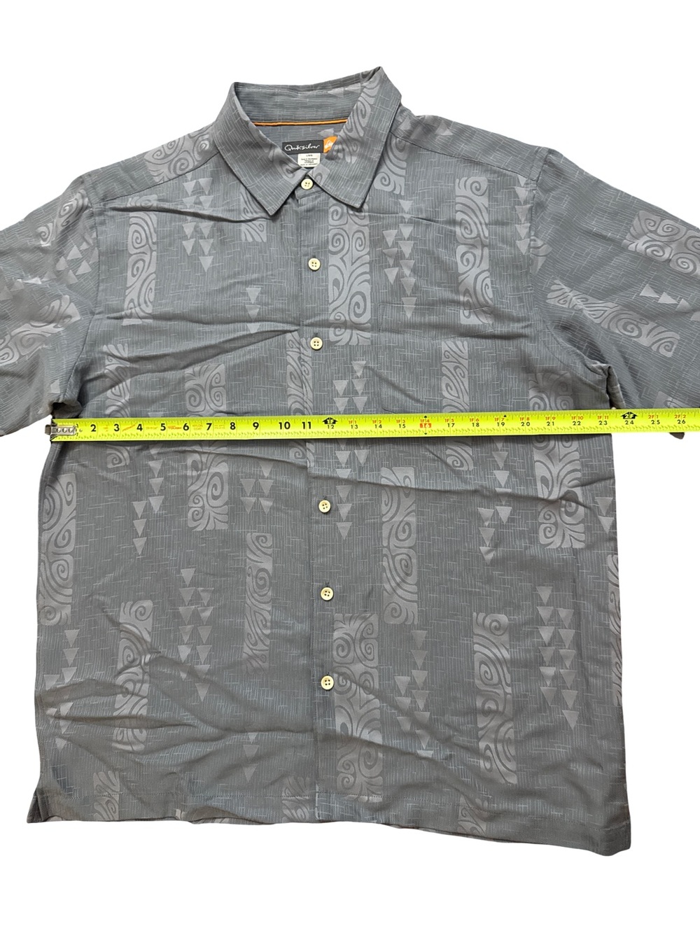 Quicksilver Y2K Aztec Style Men’s Short Sleeve Button Up Shirt Size Large - Picture 6 of 7